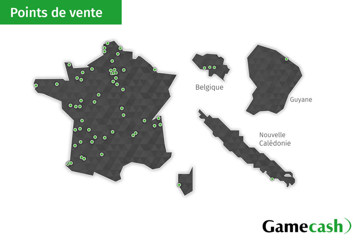 carte des magasins gamecash en france