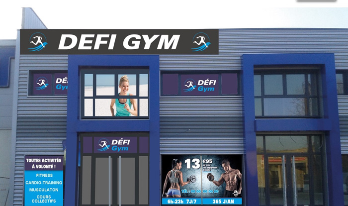 façade de salle de sport et fitness Défi Gym